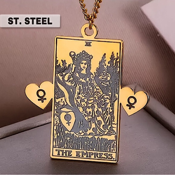 Jewelry - ⚜️[𝟯/$𝟭𝟴]⚜️NEW Empress Tarot Card Stainless Steel Necklace